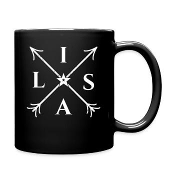 lisa X- Form Motiv lisa Geschenk - Tasse einfarbig - Schwarz - Rechts