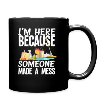 School caretaker cleaning cleansing power - Full Colour Mug - black - Right