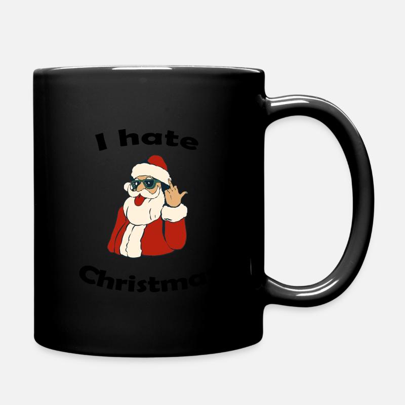 I hate Christmas - Tasse einfarbig - Schwarz