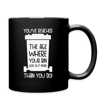 Adulting Humorous Pun Life Age Jokes - Full Colour Mug - black - Right