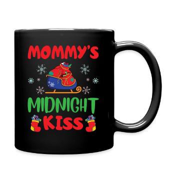 Baiser de nuit de santa mommy bonne nuit - Mug uni - noir - Droite