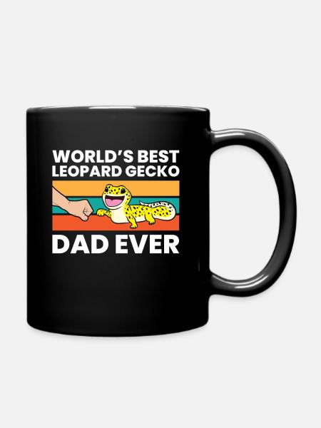Der beste Leopardgecko-Papa der Welt - Tasse einfarbig - Schwarz