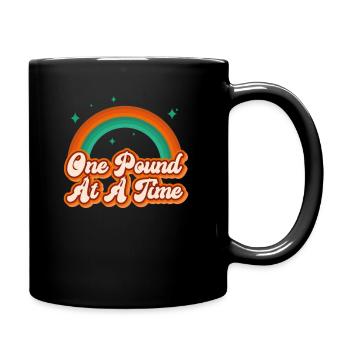 One pound at a time, gastric bypass surgery - Full Colour Mug - black - Right
