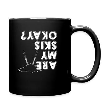 Est-ce que mon ski va bien, drôle de ski de sport d’hiver - Mug uni - noir - Droite