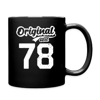 44. Geburtstag Original seit 1978 44 Jahre - Tasse einfarbig - Schwarz - Rechts