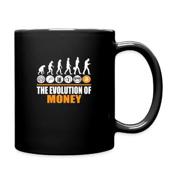 Bitcoin Evolution de l’argent - Drôle de BTC - Mug uni - noir - Droite
