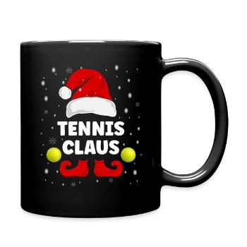 Tennis Claus Noël Tenue Famille Partenaire Look - Mug uni - noir - Droite