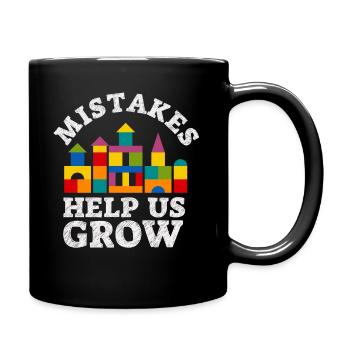 Mistakes Help Us Grow Back To School Motivational - Full Colour Mug - black - Right