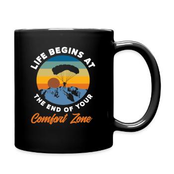 Fallschirmspringen - Tasse einfarbig - Schwarz - Rechts