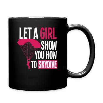 Cadeau de passe-temps de fille parachutiste - Mug uni - noir - Droite
