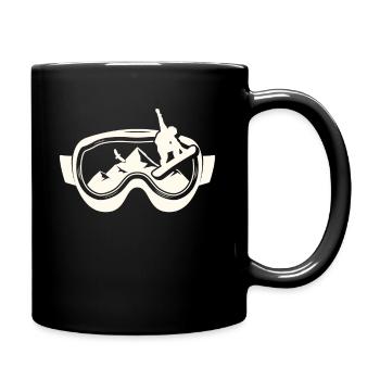 Snowboard - Tasse einfarbig - Schwarz - Rechts