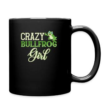 Crazy Bullfrog Girl, Froschliebhaber - Tasse einfarbig - Schwarz - Rechts