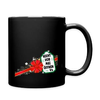 Weihnachten Schwangerschaft Verkünden Mai Baby - Tasse einfarbig - Schwarz - Rechts