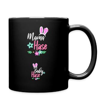 Ostern Schwanger Outfit Ankündigen Großeltern - Tasse einfarbig - Schwarz - Rechts