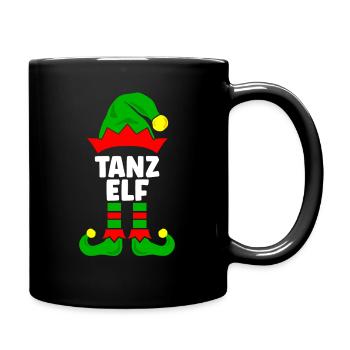 Tanz Elf Weihnachtsoutfit Familie Partnerlook - Tasse einfarbig - Schwarz - Rechts