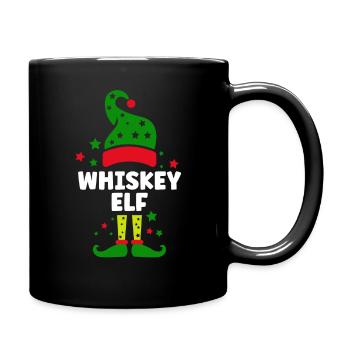 Whiskey Elf Christmas Outfit Family Partner Look - Full Colour Mug - black - Right