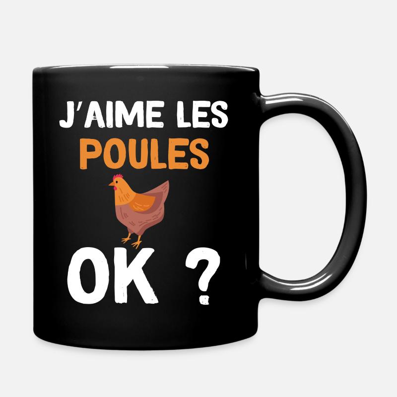 Mon Amour Pour Mes Poules Idée Cadeau Poule - Mug uni - noir