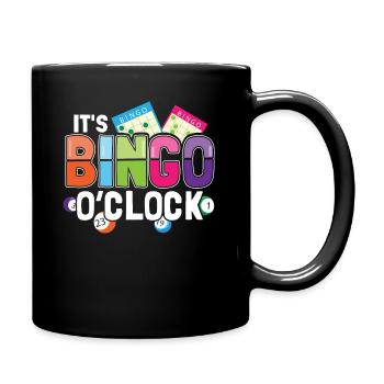 Bingo Caller Es ist Bingo O Clock Lustiges Bingo - Tasse einfarbig - Schwarz - Rechts