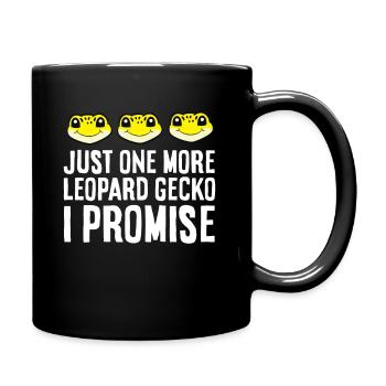 Just One More Leopard Gecko Reptile Funny Leopard - Full Colour Mug - black - Right