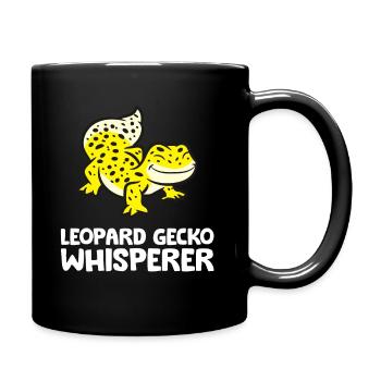 Leopardgecko-Flüsterer Reptilienliebhaber - Tasse einfarbig - Schwarz - Rechts