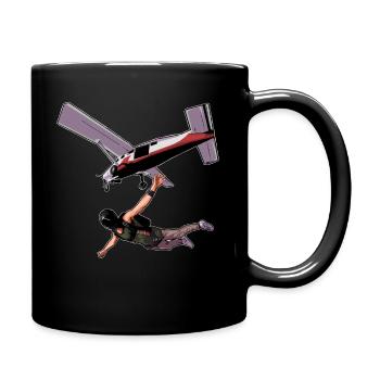 Skydiving Parachuting Parachute - Full Colour Mug - black - Right