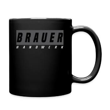 Brauer T-Shirt - Tasse einfarbig - Schwarz - Rechts