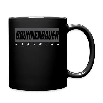 Brunnenbauer T-Shirt - Tasse einfarbig - Schwarz - Rechts