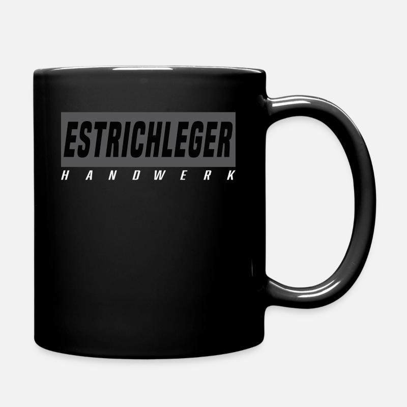 Estrichleger T-Shirt - Tasse einfarbig - Schwarz