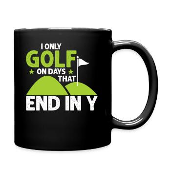 Ich Golfe An Tagen Die Mit G Enden - Golfen - Tasse einfarbig - Schwarz - Rechts
