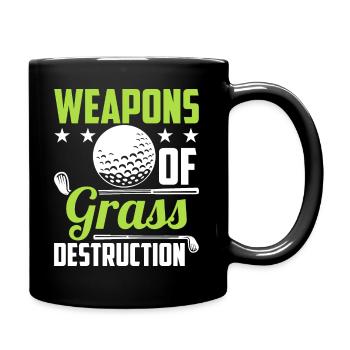 Lustiger Golf Spruch - Golfer - Tasse einfarbig - Schwarz - Rechts