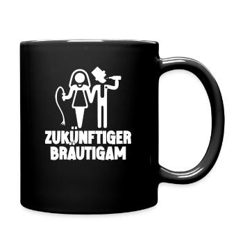 Zukünftiger Bräutigam Junggesellenabschied Männer - Tasse einfarbig - Schwarz - Rechts