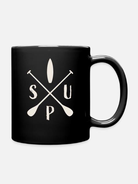 SUP Stand Up Paddling - Tasse einfarbig - Schwarz