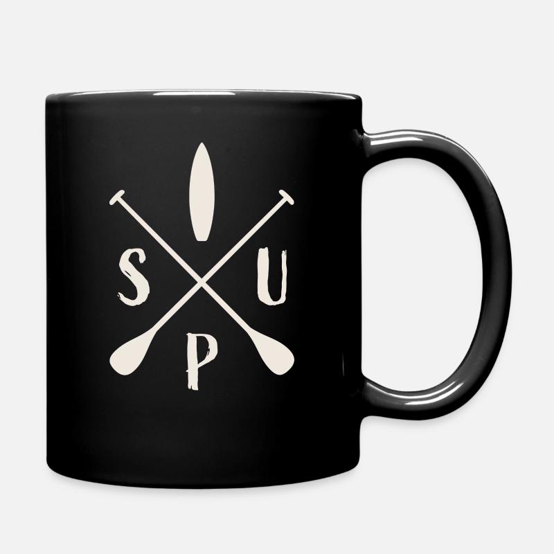 SUP Stand Up Paddling - Tasse einfarbig - Schwarz