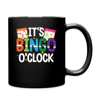 Bingo Caller Es ist Bingo O Clock Lustiges Bingo - Tasse einfarbig - Schwarz - Rechts