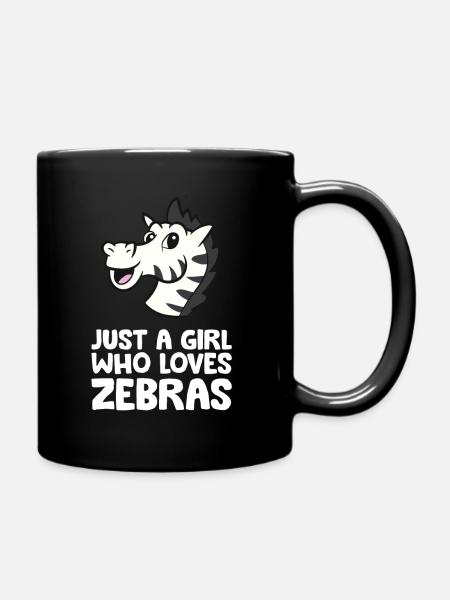 Nur ein Mädchen, das Zebras liebt - Tasse einfarbig - Schwarz
