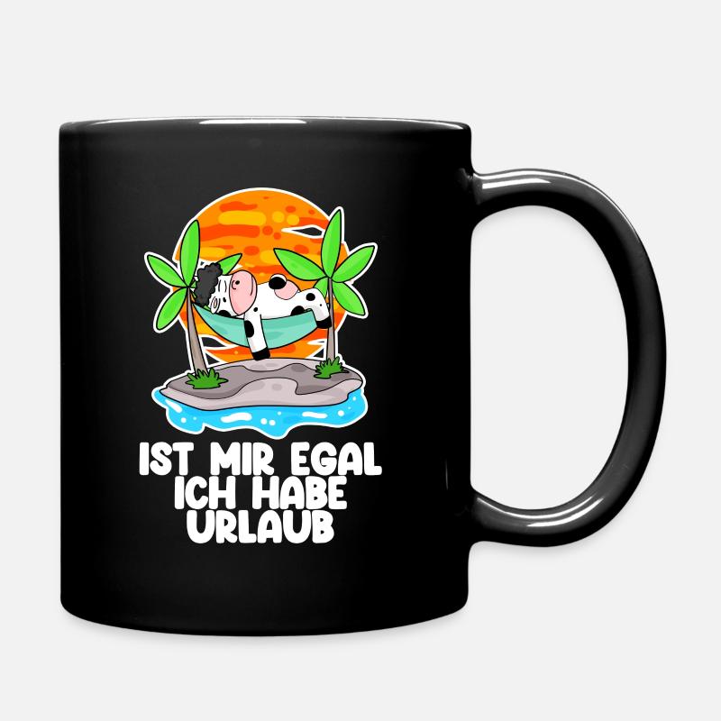 Urlaub - Tasse einfarbig - Schwarz