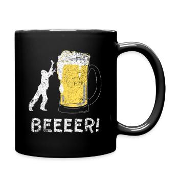 Beer Thirsty Zombie - Full Colour Mug - black - Right