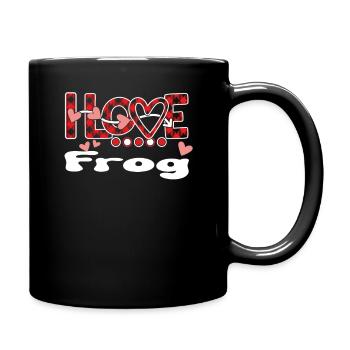 I Love Frog Girls Frog - Full Colour Mug - black - Right