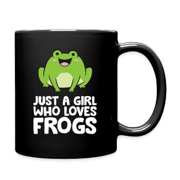 Frog Lover Girl Just a Girl Who Loves Frogs - Full Colour Mug - black - Right