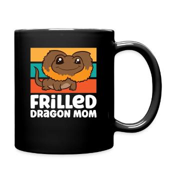 Frilled Dragon Mom Frilled Lizard Mom - Full Colour Mug - black - Right