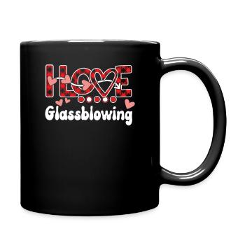 J'aime les filles soufflantes de verre - Mug uni - noir - Droite
