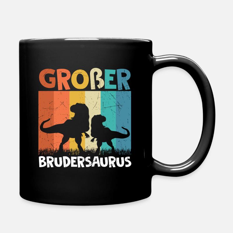 Großer Bruder 2022/2023 Brudersaurus T-Rex Dino Ge - Tasse einfarbig - Schwarz