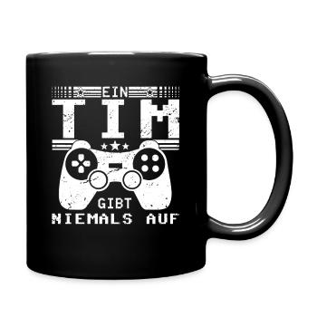 Tim Gaming Konsole PC Gamer Geschenk - Tasse einfarbig - Schwarz - Rechts