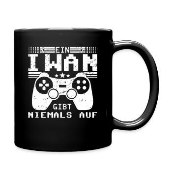 Iwan Gaming Konsole PC Gamer Geschenk - Tasse einfarbig - Schwarz - Rechts