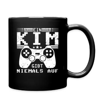 Kim Gaming Konsole PC Gamer Geschenk - Tasse einfarbig - Schwarz - Rechts