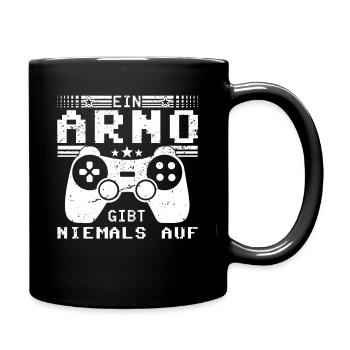 Arno Gaming Konsole PC Gamer Geschenk - Tasse einfarbig - Schwarz - Rechts