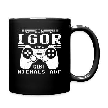 Igor Gaming Konsole PC Gamer Geschenk - Tasse einfarbig - Schwarz - Rechts