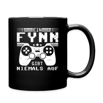 Fynn Gaming Konsole PC Gamer Geschenk - Tasse einfarbig - Schwarz - Rechts