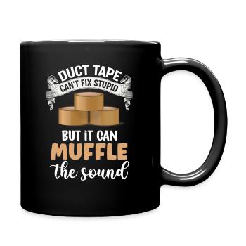 Klebeband-Logo-Design - Tasse einfarbig - Schwarz - Rechts