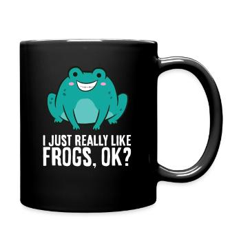 Amateurs de grenouilles J’aime vraiment les grenouilles - Mug uni - noir - Droite